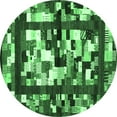 thumbnail image 1 of Ahgly Company Indoor Round Abstract Emerald Green Contemporary Area Rugs, 6' Round, 1 of 4