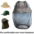 thumbnail image 2 of Mosquito Head Mesh Nets Face Netting para que no se vean insectos insectos que muerden mosquitos de cualquier actividad al aire libre, funciona sobre la mayoría de los sombreros viene con gr, 2 of 5