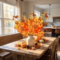 thumbnail image 4 of Halloween Artificial Branches, Fall Maple Leaf Decoration, Thanksgiving Home Decor, Autumn Harvest Accent, Pumpkin Floral Arrangement, Vase Filler Ornament, Seasonal Party Display, 4 of 7
