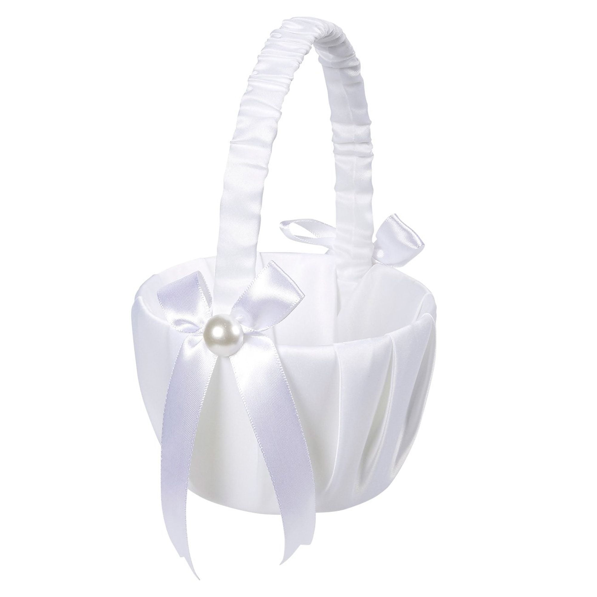 Flower Girl Basket White Flower Basket, Wedding Basket Matrimony