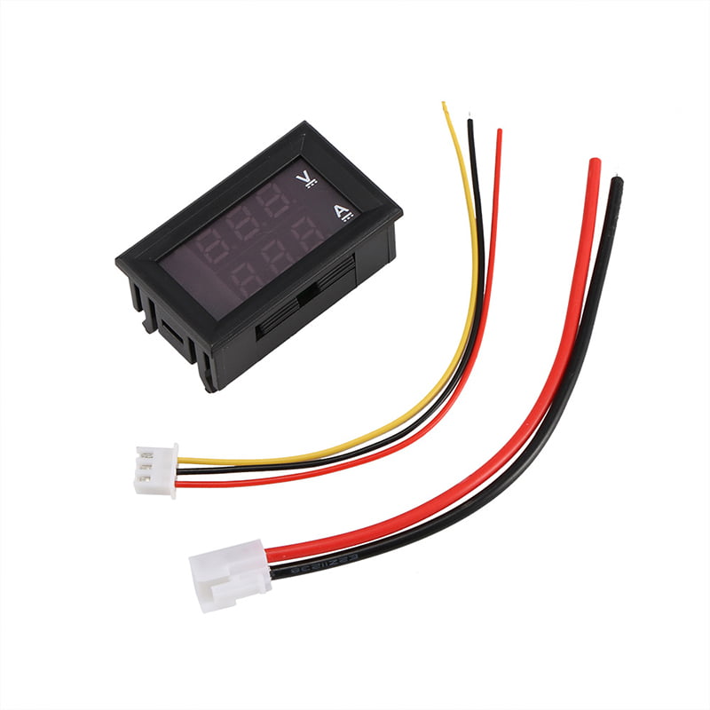 DC 0-30V Mini Digital Voltmeter Panel Volt Current Meter Tester W/ Wires LED 
