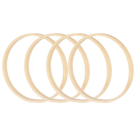 Uxcell 5 Inch Bamboo Macrame Floral Hoop Craft Rings for DIY Dream Catcher Wreath Decor 6Pcs