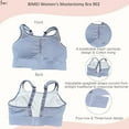 thumbnail image 5 of BIMEI Mastectomy Pocket Sports Bra for Women High Impact Molded Fix Cup Adjustable Spaghetti Strap Running Yoga,902,Blue,5XL, 5 of 8