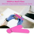 thumbnail image 3 of 100 Piezas Limas De Uñas Color Doble Lijado Mini Buffer Madera 180/240 Herramientas Desechables Manicura, 3 of 5
