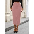 thumbnail image 5 of PRETTYGARDEN Women's Fall Midi Pencil Skirts Dressy Casual Work Office High Waisted Trendy Winter Corduroy Skirt with Slit, 5 of 10