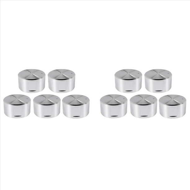 10 Perillas de Metal para Estufa de Gas, 8 Mm, Control de Cocina, Perilla de Horno, Perilla de Quemador, Interruptor de Placa de Gas, Accesorios de Repuesto