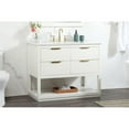 thumbnail image 2 of Elegant Decor Larkin 42" Solid Wood MDF Single Bathroom Vanity in White, 2 of 8