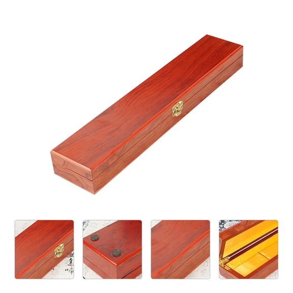 Tineasur Back to School 1Pcs Box With Lid Wooden Box Retro Style Natural Wood Storage For Women