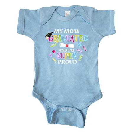 

Inktastic My Mom Graduated and I m Super Proud Gift Baby Boy or Baby Girl Bodysuit