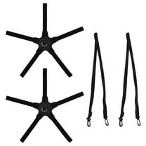 KONTONTY Indoor Basketball Training Aid Set, Adjustable Black Webbing Practice Tool for Game Use, 2 Pieces