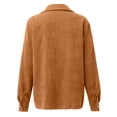 thumbnail image 4 of TAIAOJING Women's Fashion Coat Solid Corduroy Buttoned Cardigan Loose Shirt Jacket With Pockets, 4 of 5