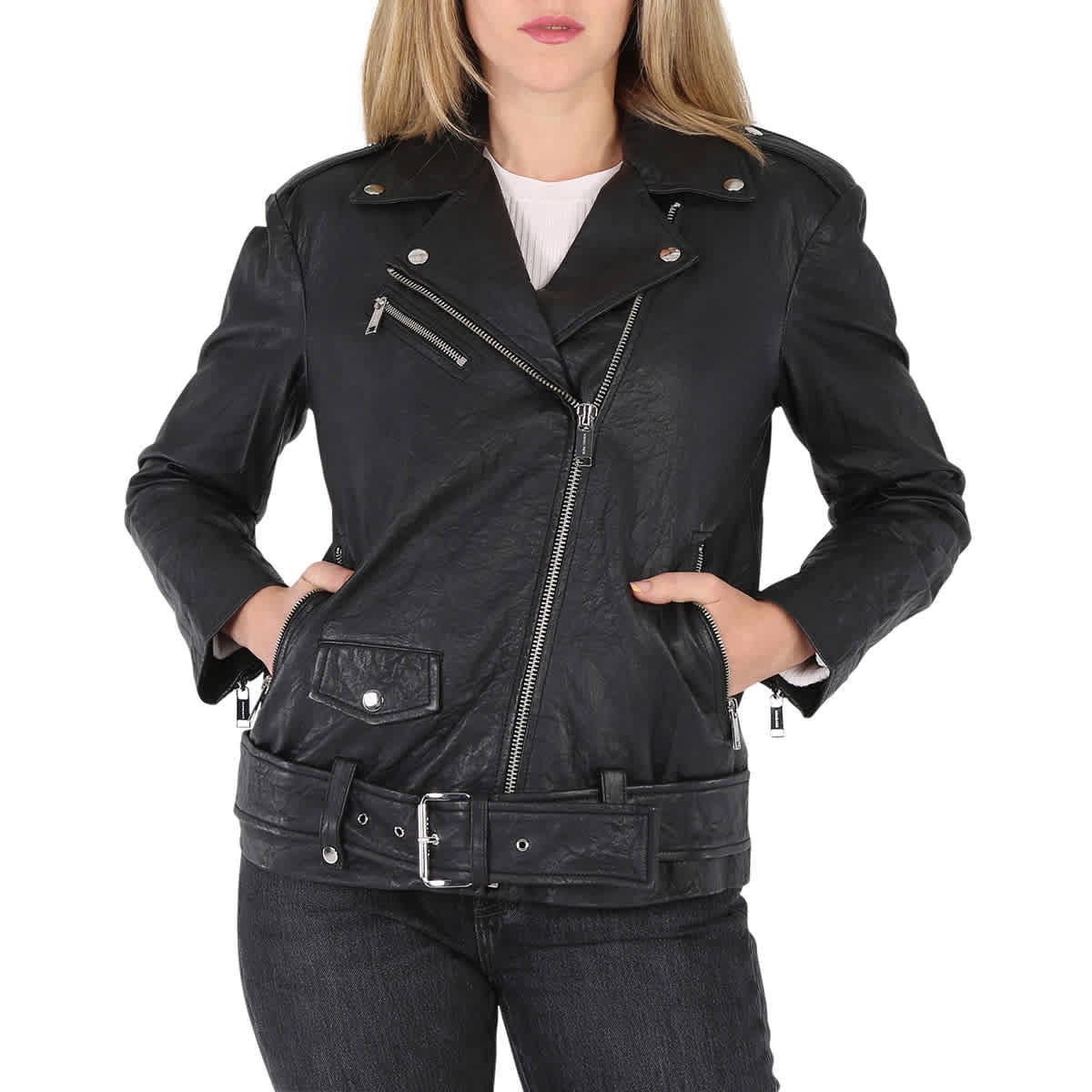 Michael Kors Michael Kors Mens Big  Tall Perforated Moto Leather Jacket  Created for Macys  Macys