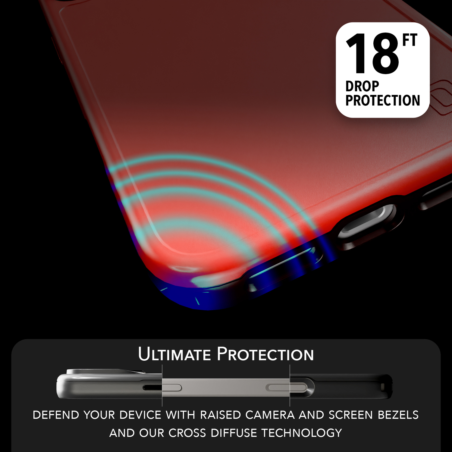 cellhelmet Fortitude Series MagSafe Compatible Hard Shell Back Cover Cell Phone Case for Apple iPhone 17 , Chili Pepper
