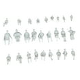 thumbnail image 4 of 50Pieces 1:50 Scale White Seated People Figures Model Train Railway Layout Scenery Building Toys Desktop Decorations(28mm), 4 of 8