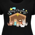 thumbnail image 4 of Inktastic Merry Christmas Cute Nativity Scene Women's Plus Size T-Shirt, 4 of 5