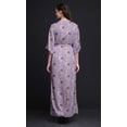 thumbnail image 4 of Bimba Rayon Leaves & Floral Printed Women Long MaxiDressGown With Side Slit-XXX-Large, 4 of 6