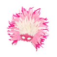 thumbnail image 2 of Tocado de plumas para adultos y niños, ideal para cosplay, carnaval, fiestas de disfraces y Halloween. Rosa Blanco, 2 of 9