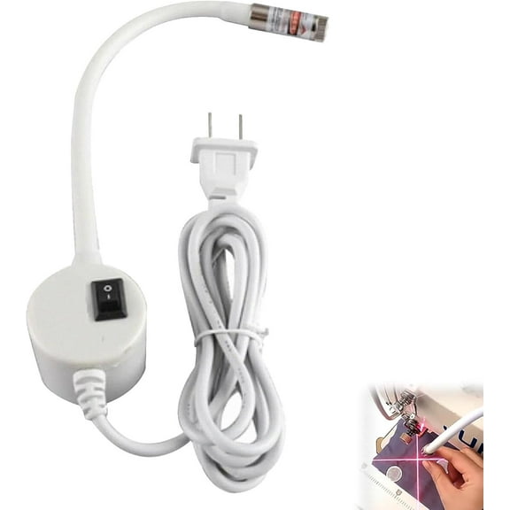 Magnetic Positioning Quilting Light for Sewing Machine, Red Guide Line Tool, Straight Stitch Seam Guide, Rotating Lazer Guided Stitching Accessory, LED for Sewing Machines Precision(1PC-CROSSHAIR)