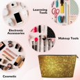 thumbnail image 4 of Gold Handbag Purse Tote Organizer Zipper Closure Cosmetic Pouch Bag For Travelling, 4 of 7