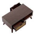thumbnail image 6 of Jassy Solid Wood Coffee Table 2 Alternate Rattan Drawers, Brownie, 6 of 9