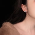 thumbnail image 5 of HANXIULIN Gold Plated Heart Shaped Earrings Women's Delicate Earrings Studs Jewelry Gift, 5 of 8