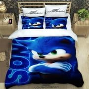 Sonic Bedding Set Anime Cartoon Duvet Cover Comforter Bed Single Twin Full Queen Size 3d Youth Kids Girl Boys Gift