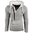thumbnail image 1 of DPTALR Men's Fall Winter Sweater Loose Large Size Mixed Color Sweater Hooded Pullover Sweater, 1 of 3