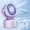 purple, variant on Mini Auto Oscillating Desk Fan, 3 Speeds Quiet USB Fan with 180° Auto Rotation & 120° Tilt Head, Portable Small Fan for Office Bedroom Travel Outdoor, Blue
