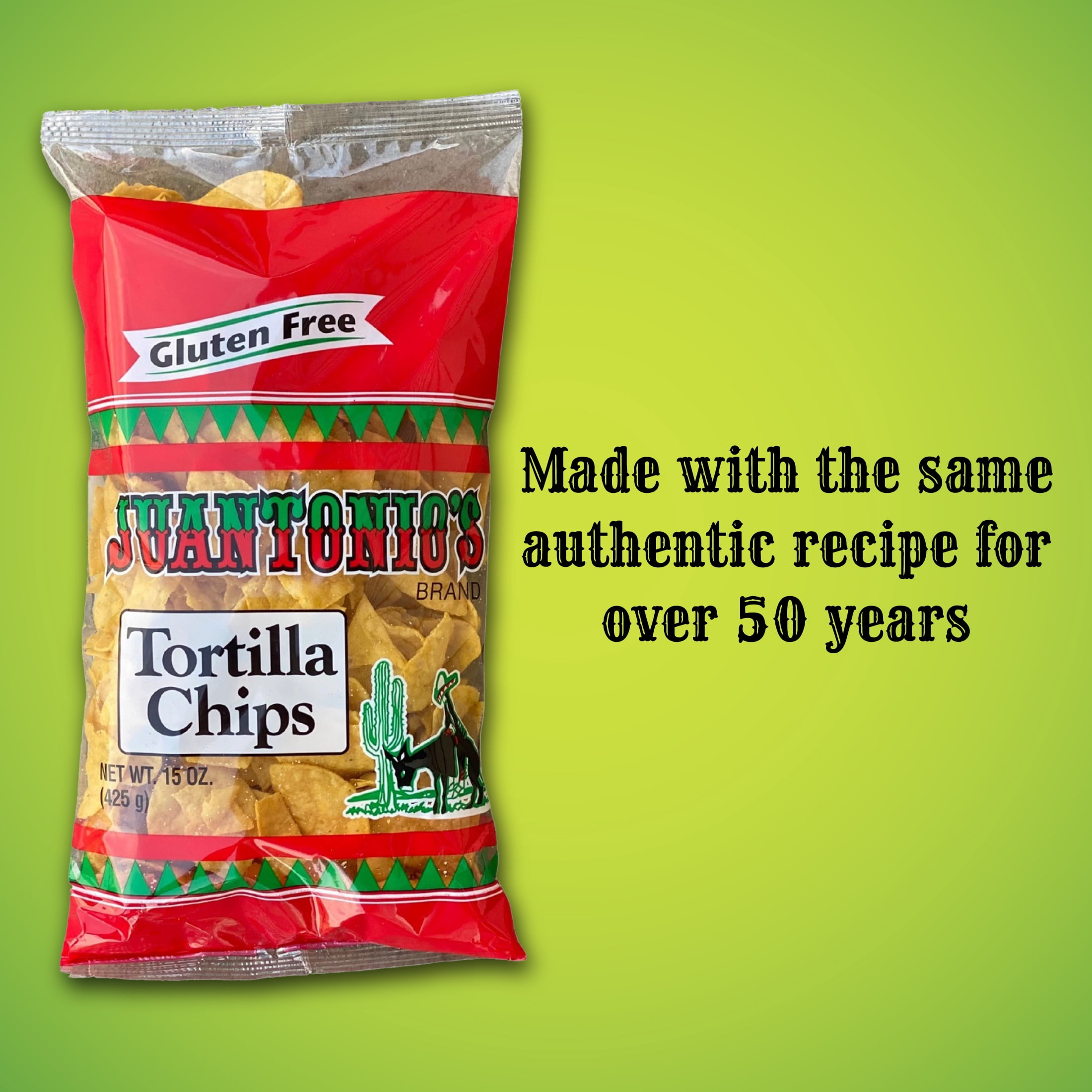 (3 pack) Juantonio's Tortilla Chips, Gluten-Free, 15 oz Bag