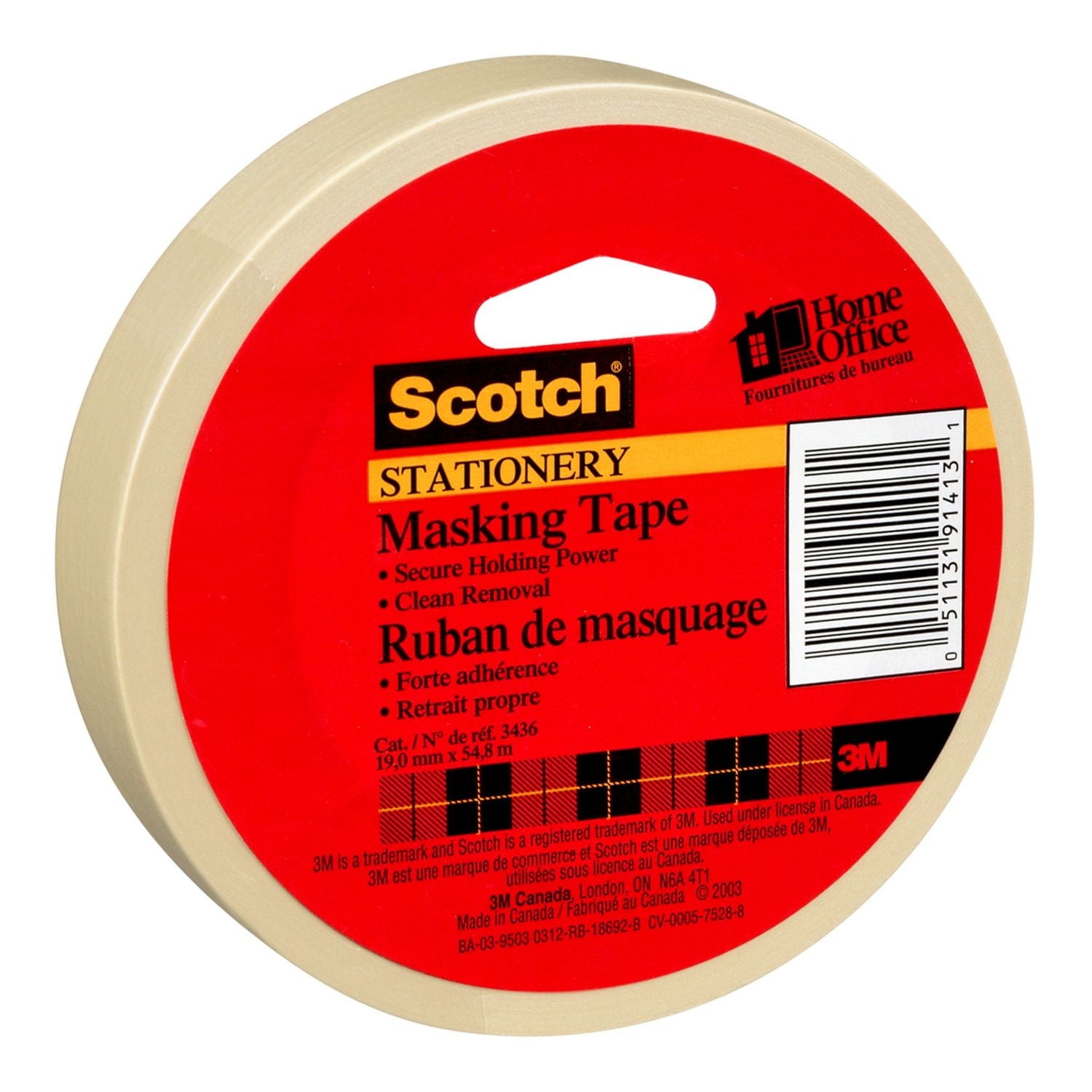 Scotch® Stationery Masking Tape, Scotch® Tape 3436-C-RP12