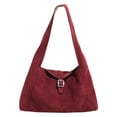 thumbnail image 1 of Bolso Tote Gamuza Bolsos Hombro para Mujer Compras Viajes Diarios () Rojo, 1 of 9