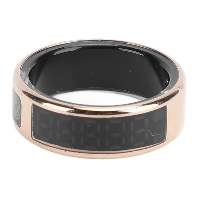 Fitness Tracker Ring with Touch Screen IP68 Water Resistant Control Video Page Turner Multiple Sports Modes Smart Health Ring