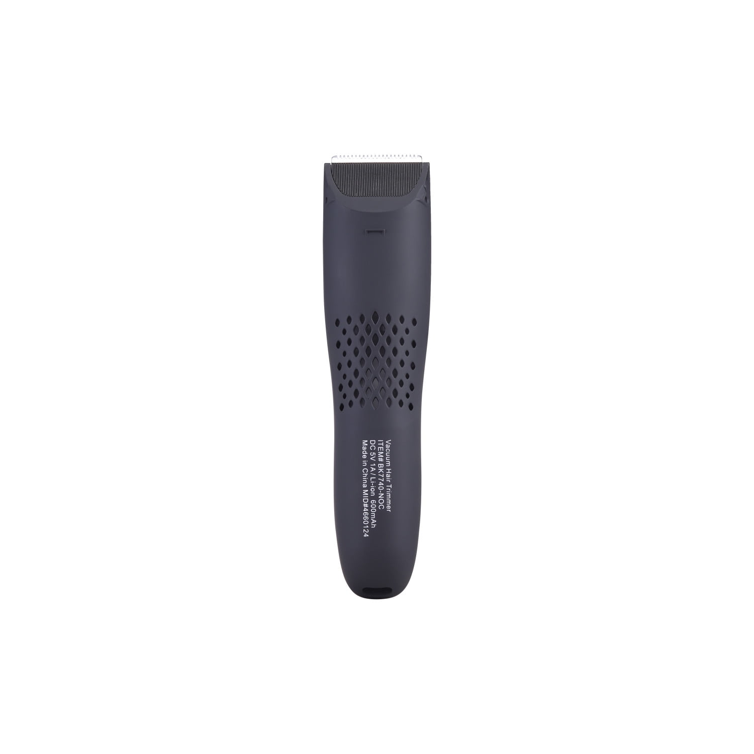 Brookstone Cordless Rechargeable Men's Electric Hair Trimmer with Included Vacuum,