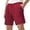 Red, variant on ibiyuan Mens Workout Shorts Mens Shorts Chino Cotton Shorts Baggy Elastic High Waisted Baggy Sweat Shorts Mens Drawstring Straight-Leg Cotton Shorts Men Summer Beach Shorts with Pockets