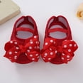 thumbnail image 4 of Aojekbee Baby Girls Princess Shoes, Soft Bow Dots Non-slip Bottom First Walker Shoes Toddler Shoes, 4 of 5