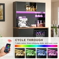 thumbnail image 4 of 72" Tall Bar Cabinet with Fridge Space, Fluted Coffee Liquor Hutch Cabinet with Storage, 4 of 9