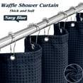 thumbnail image 6 of Inosoo Thick Waffle Weave Shower Curtain, 72"x 72" Luxury Hotel Fabric Shower Curtains for Bathroom, Heavy Duty Cloth Bath Curtain, Navy Blue, 6 of 18