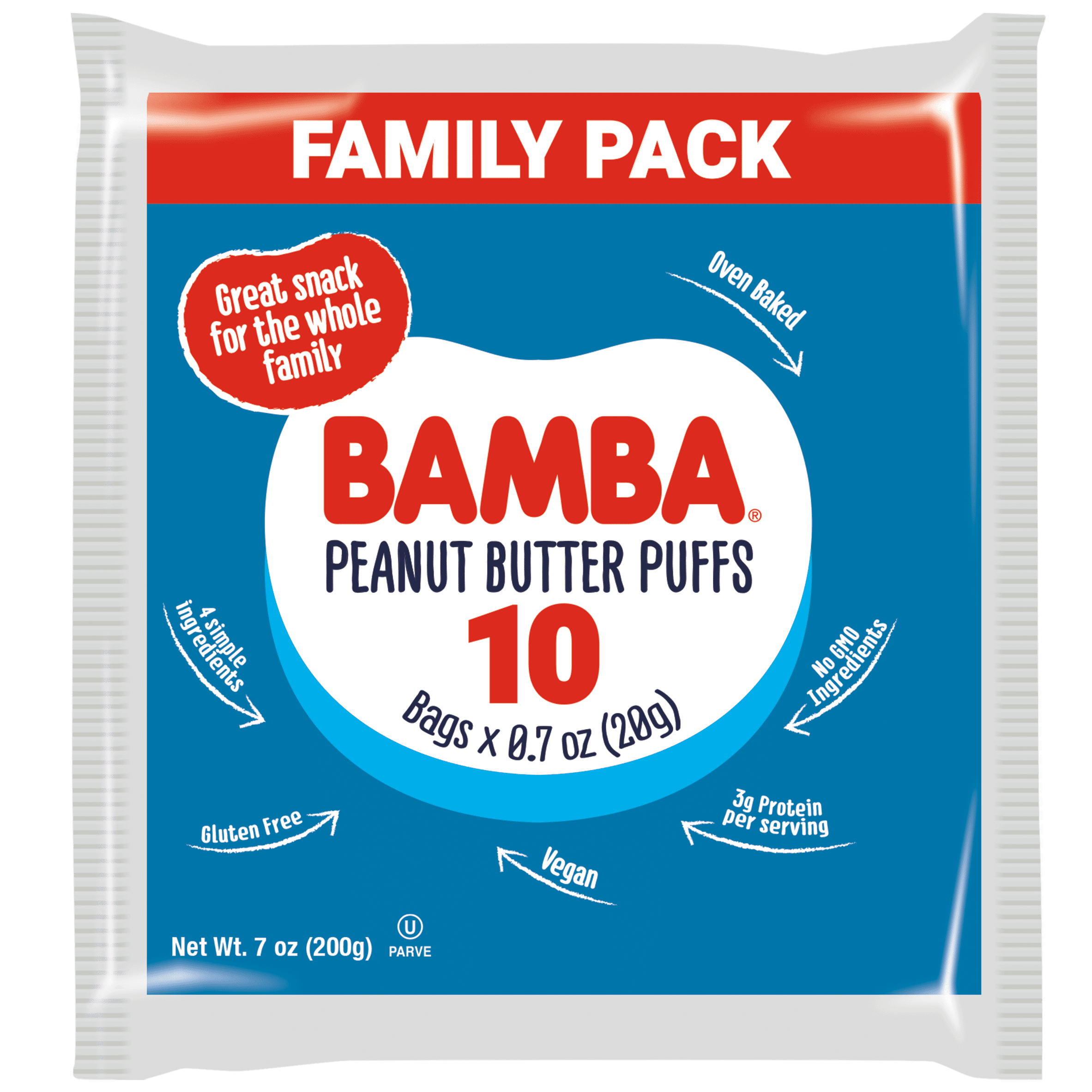 Gratify Gluten Free Bamba Peanut Butter Puffs Family Pack