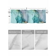 thumbnail image 4 of Valances for Windows Abstract Teal Rod Pocket Cafe Window Treatments Valance Curtains for Kitchen Bathroom Laundry Basement Windows 60"x18", 4 of 9
