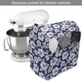 thumbnail image 2 of Hawaii Stand Mixer Cover, Hibiscus Silhouettes Flowering Mallow Family Plant Exotic Summer Season Foliage, Kitchen Appliance Organizer Bag Cover with Pockets, 5 Quarts, Navy Blue White, by Ambesonne, 2 of 4