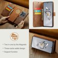 thumbnail image 6 of Allytech Wallet Case for OnePlus 12 with 3 Card Slots & Cash Pocket, 2 in 1 Detachable Strong Magnetic Case, Retro PU Leather Shockproof Magnetic Clasp Slim Protective Shell - Brown, 6 of 8