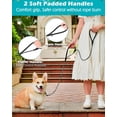 thumbnail image 4 of shiyou-Double Handle Rope Dog Leash, 5FT Heavy Duty Training Lead with Lockable Hook and 2 Comfortable Padded Handles, Reflective Walking Nylon Leash for Small Medium Dogs (11-55 lbs, Black), 4 of 4