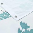 thumbnail image 4 of Cortina de ducha de tela con diseño floral, larga, azul y blanca, con estampado de plantas en verde azulado y marrón para baño, 183 cm de ancho x 183 cm de alto., 4 of 5