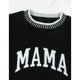 thumbnail image 3 of MAMA Graphic Sweaters for Women 2025 Mother's Day Lightweight Knitted Sweaters Crew Neck Long Sleeve Pullover Sweatshirts Tops Shermie, 3 of 6