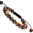 thumbnail image 1 of Massive Beads Natural Healing Power Gemstone Crystal Beads Unisex Adjustable Macrame Bracelets 8mm - Style15, 1 of 1