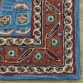 thumbnail image 4 of Rugsotic Carpets Hand Tufted Wool Eco-Friendly Area Rugs - 4'x6', Rectangle, Light Blue Red, Modern Contemporary Design, High Pile Handmade Anti Skid Rugs for Living Room, Bed Room (K00S15), 4 of 10