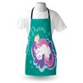 thumbnail image 3 of Sweet Dreams Apron Cartoon Fantastic Horse with a Horn Mythical Creature Sleeping Next to a Boy, Unisex Kitchen Bib Apron with Adjustable Neck for Cooking Baking Gardening, Multicolor, by Ambesonne, 3 of 3