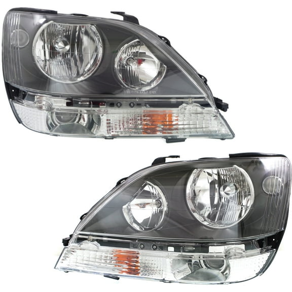 Garage-Pro Driver and Passenger Side Headlight for Lexus RX300 Base 1999-2000 Halogen With bulb(s) Replaces# 8115048031 8111048031