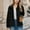 1-Black, variant on Fleece Jacket for Women Fashion Button Coat Casual Long Sleeve Lightweight Cardigan Winter Warm Cozy Outerwear New Open Front Jacket for Women Black XL