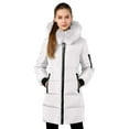 thumbnail image 4 of yillto Women Long Quilted Coat Hooded Maxi Length Puffer Jacket Padded Coat Winter Warm Outerwear, 4 of 6